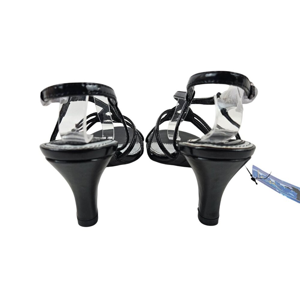 Its OK Sandals Womens Size 7M Black Strappy Open Toe Heeled Strappy Dressy - Picture 4 of 8